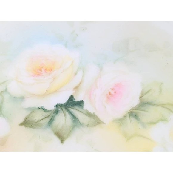 Antique 1890s Porcelain Openwork Vanity Dish Lattice Reticulated Porcelain Bowl - Picture 7 of 10